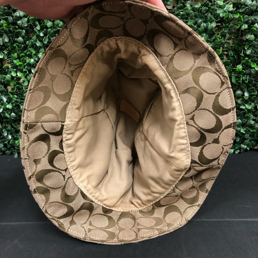 Coach Signature Monogram Canvas Bucket - Picture 8 of 10